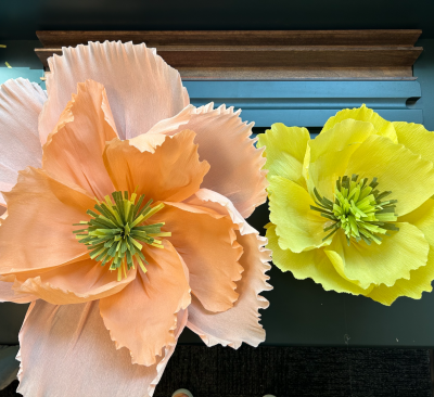 Crepe paper flowers I made last weekend. ❤️ : r/crafts